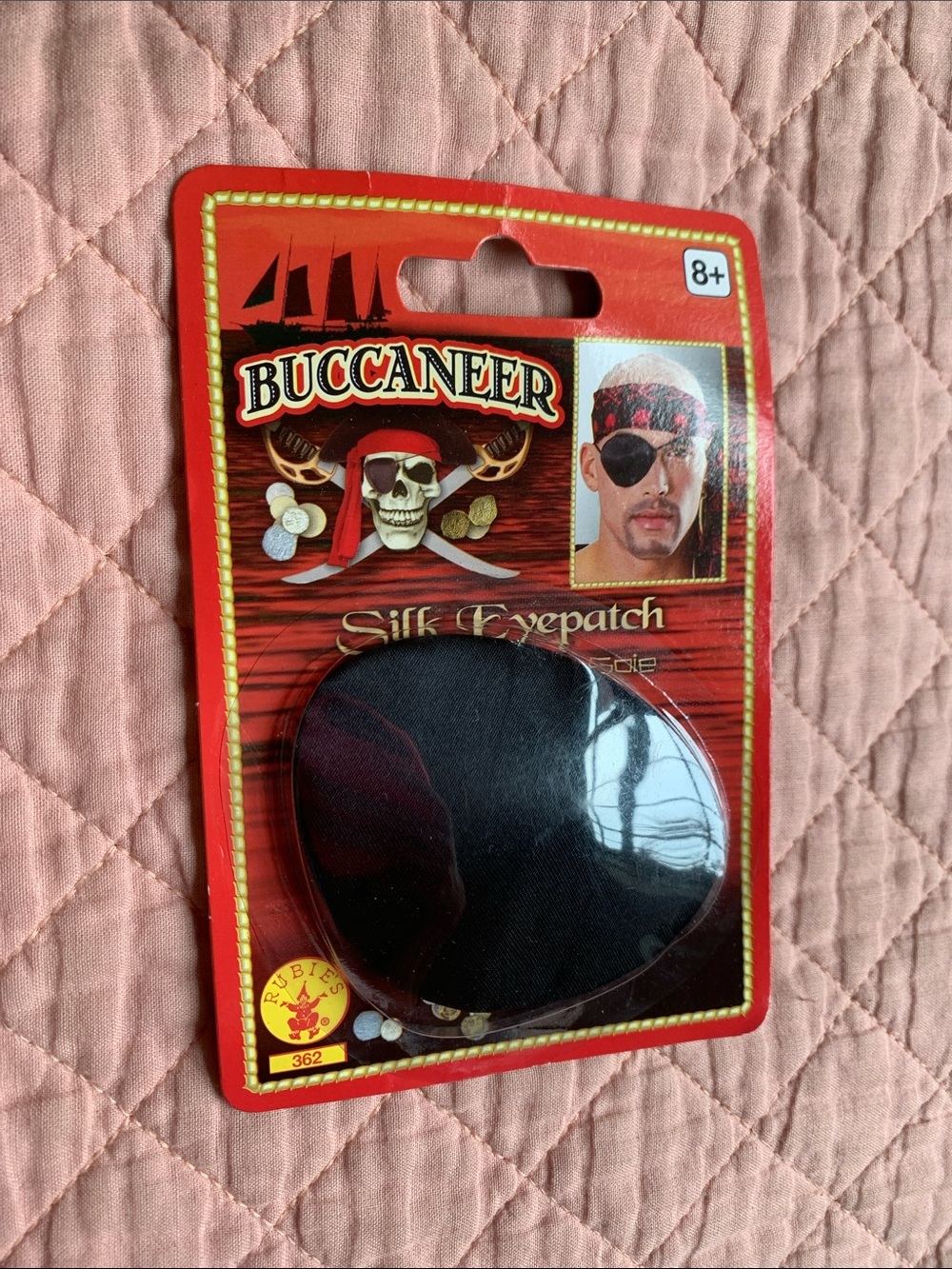 Black Silk Eyepatch - Pirate Rubie's Buccaneer Silk Eyepatch Costume Accessory